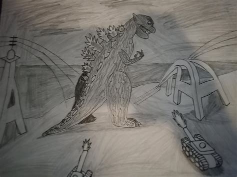 A greyscale drawing of the original godzilla, what do you think? : r ...