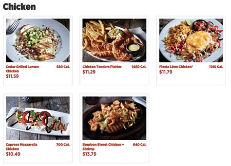 Applebee’s Menu | OC Restaurant Guides