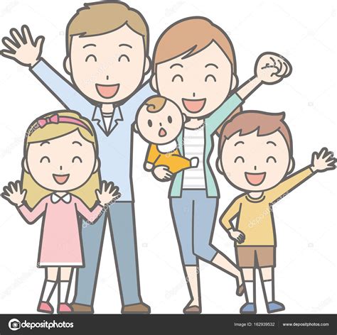 keluarga sehat  keluarga   generasi vektor stok oleh