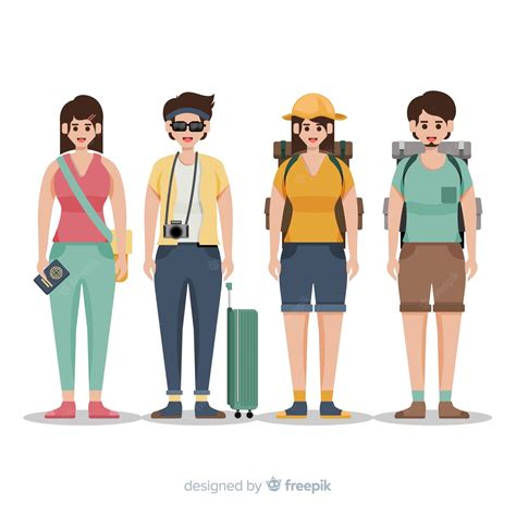 Free Vector People Going On A Trip Background