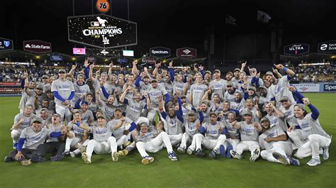 World Series Bound Dodgers Stars Celebrate Their Nlcs Game 6 Victory