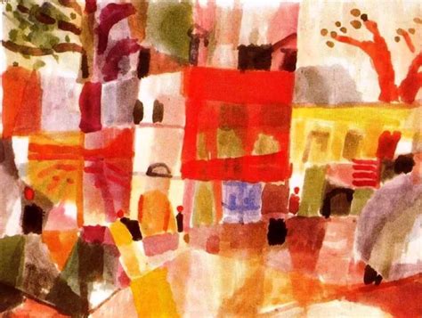 Red And Yellow Houses In Tunis By Paul Klee Oil Painting Reproduction