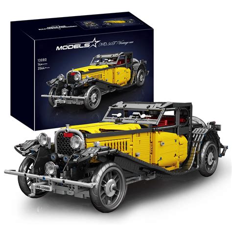 Buy Mozewa13080 50T Classic Car Building Kits, Retro Building Block ing ...