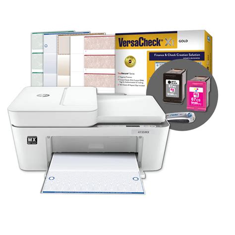 Versacheck Hp Deskjet 4155 Mxe Micr All In One Check Printer X1 Gold Check Printing Software