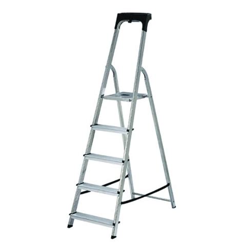 Abru Promaster Aluminium High Handrail 5 Tread Step Ladder 103m High