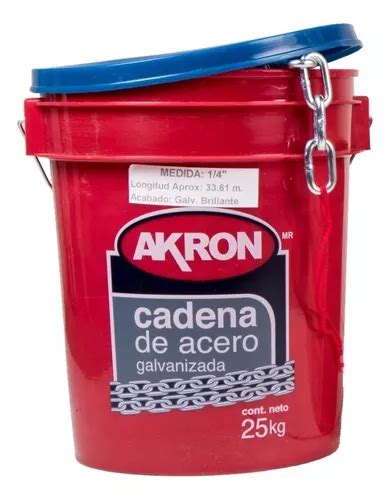 Cadena Pulida 1 2puLG Cubeta Stark 25kg Akron 15 55 Color Plateado