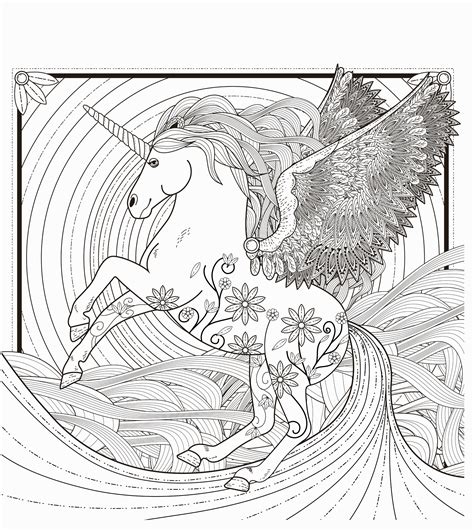 Printable Realistic Unicorn Coloring Pages