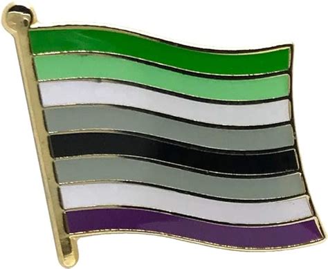 Aroace Flag Lapel Pin Acearo Acespec Asexuality Gay Pride Rainbow Brooch Clothing