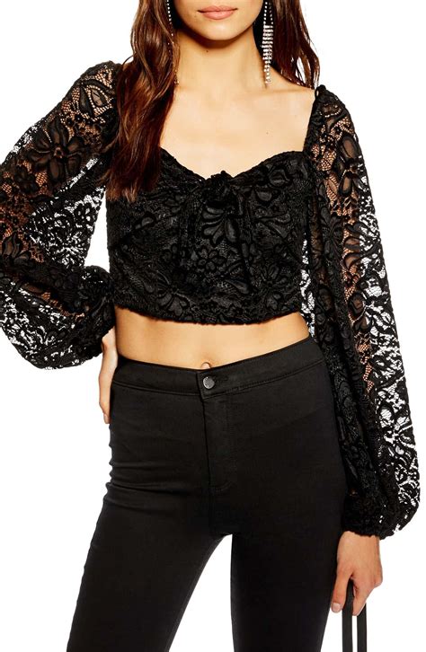 Topshop Flock Lace Blouse Nordstrom Lace Blouse Sheer Top Outfit Blouse Nordstrom