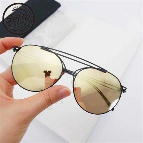 Sella New Arrival Brand Designed Hollow Out Alloy Frame Mirror Lens