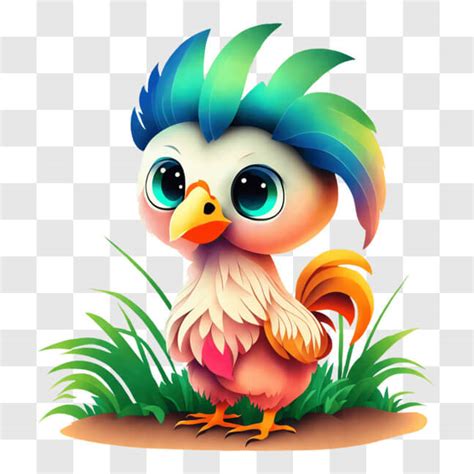 Descarga Gallina de dibujos animados colorida PNG En Línea Creative