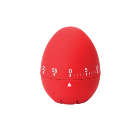 Dexam Soft Touch Egg Shaped Timer Red Farm Cookery School