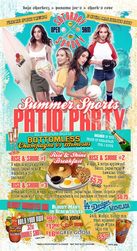 Bottomless Champagne Or Mimosa S Saturday Sundays At Panama Joe S