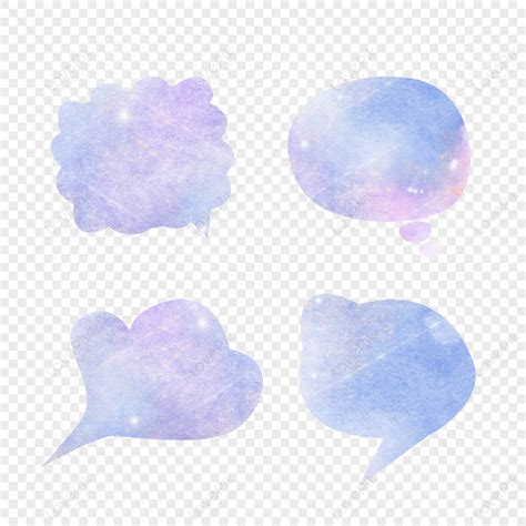 Watercolor Gradient Bubble Frame Gradient Dialog Bubbles Text Box Png