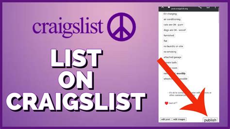 Craigslists Tutorial How To List On Craigslist Youtube