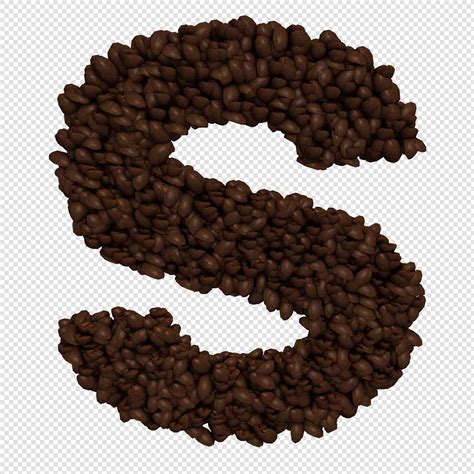 Coffee Bean Alphabets Transparent Png