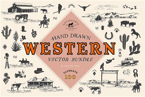 Western Vector Graphics Photoshop Graphics Creative Market