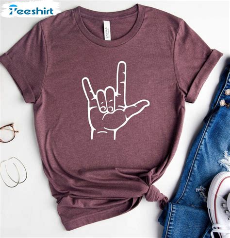 I Love You Shirt Love Sign Language Unisex T Shirt Unisex Hoodie