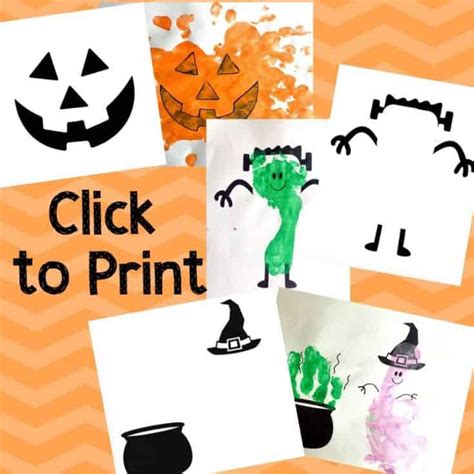 Halloween Handprint Art And Footprint Art Printable Templates Views