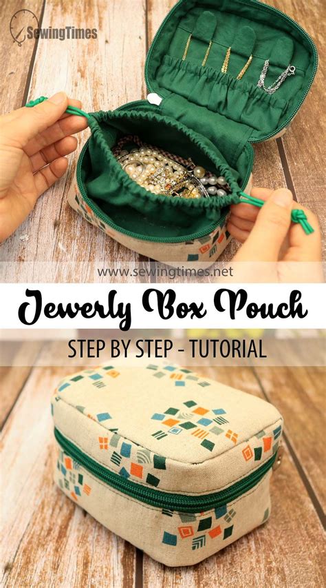 Diy Jewerly Box Pouch In 2024 Sewing Tutorials Diy Sewing Pattern