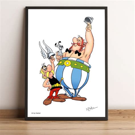 Desenho Asterix E Obelix - Quadro decorativo A4 Asterix e Obelix Desenho Vikings em Promoção na ...
