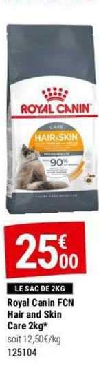 Promo Royal Canin Fcn Hair And Skin Care 2 Kg Chez Gamm Vert