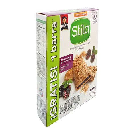 Barras Quaker Stila Crujientes Con Avena Y Relleno De Fruta Sabor Moras