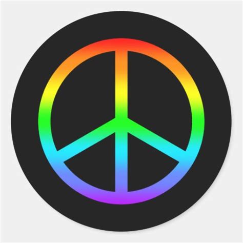 Rainbow Peace Sign Sticker | Zazzle