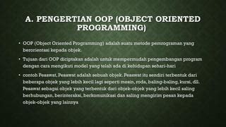 Pengertian Konsep Oop Object Oriented Ppt