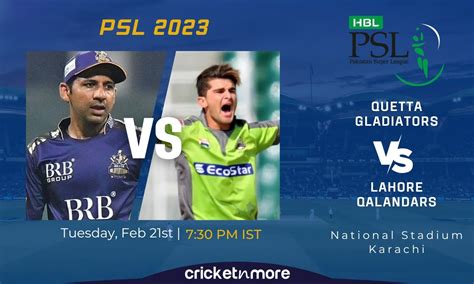 Quetta Gladiators Vs Lahore Qalandars 10th Match Psl 8 Que Vs Lah