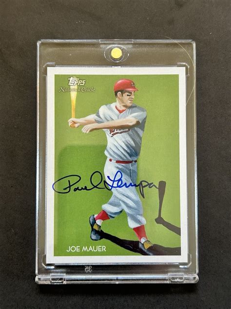 Joe Mauer Twins Hof Topps National Chicle Auto By Artist