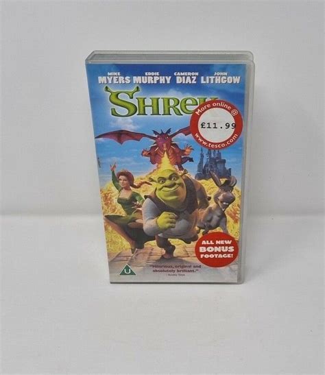 SHREK VHS VIDEO TAPE PLUS BONUS FOOTAGE VHS Grelly USA