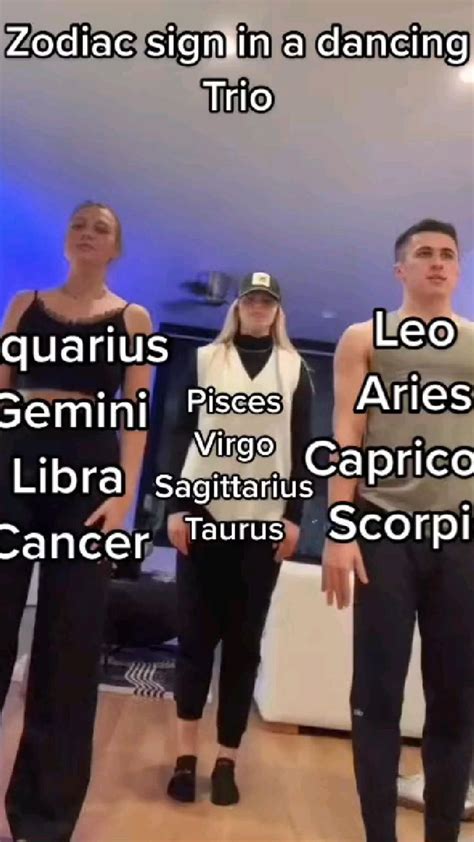 Dancing Trio Zodiac Signs Funny Zodiac Signs Astrology Zodiac