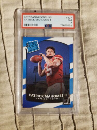 2017 Panini Donruss Patrick Mahomes II 327 Rated Rookie PSA Graded