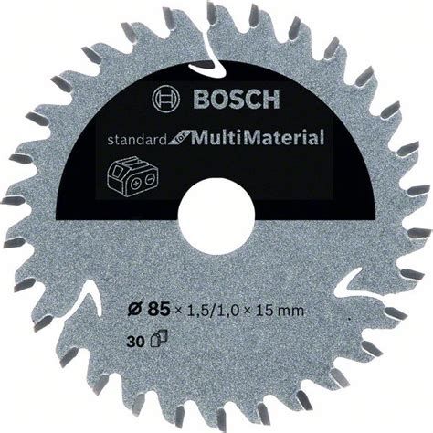 Lame de scie circulaire Bosch multi matériaux 85 x 15 x 1 mm 30 dents