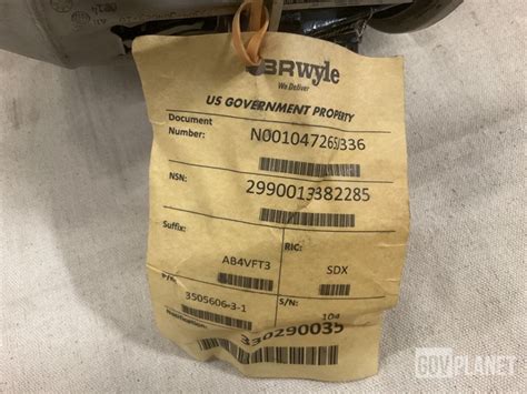 Surplus Honeywell 3505606 3 Air Turbine Engine Starter In North Las