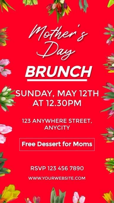 Mothers Day Brunch Invitation Template Postermywall