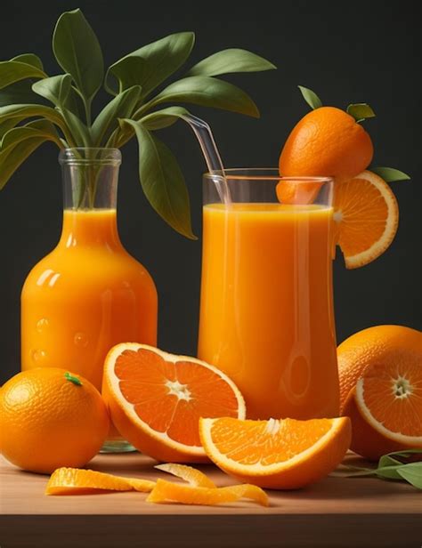 Premium Ai Image Still Life Of Orange Juice Wallpaper