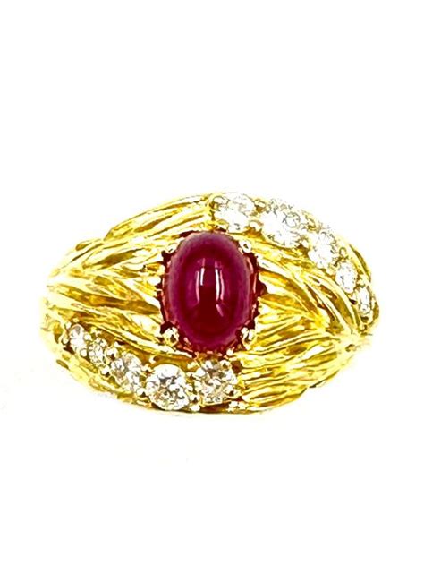 Gilbert Albert Bague Or Jaune Rubis Et Diamants Kaufen Auf Ricardo