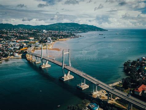 The JMP Bridge of Ambon City Stock Photo - Image of beauty, shine ...