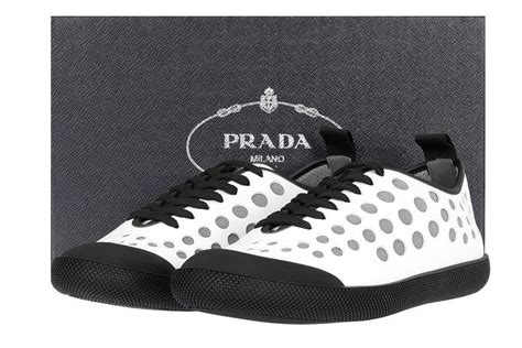 NEW PRADA MILANO MEN'S BLACK WHITE LEATHER RUBBER SHOES 10.5/US 11.5 | eBay