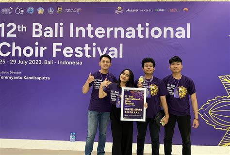 Mahasiswa ITERA Raih Medali Emas Di Ajang 12th Bali International Choir