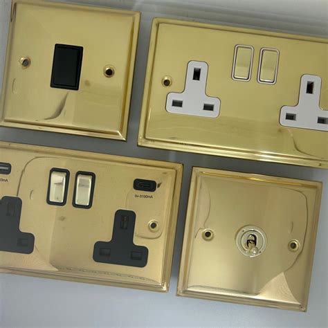 Polished Brass Sockets And Switches From Socket Store