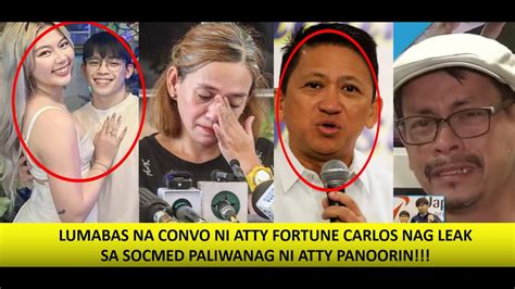 Atty Fortune Ipinaliwanag Ang Lumabas Na Conversation Nila Ni Carlos At