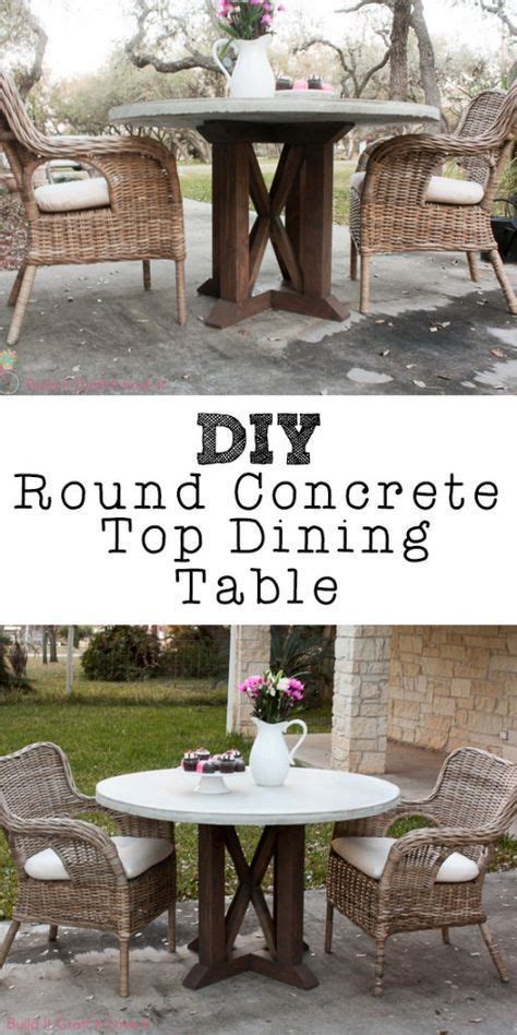 Diy Round Concrete Table Top Concrete Dining Table Round Concrete