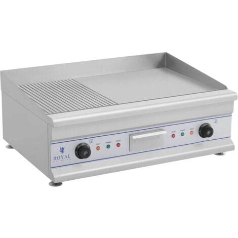 Piastra Elettrica Acciaio Doppia Manopola Grill Barbecue 230V Liscia