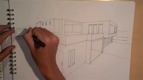 Simple Dream House Drawing Sketch