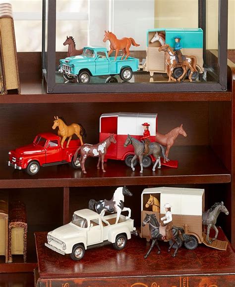 Vintage Pickup Truck with Horse Trailer