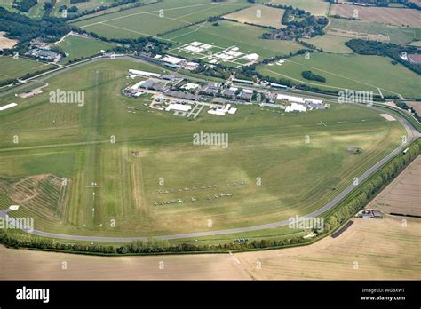 An Aerial View Of Goodwood Airfield South East England Uk Stock