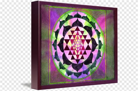 Sri Yantra Quilt Mandala Sacred Geometry Shri Yantra Purple Glass